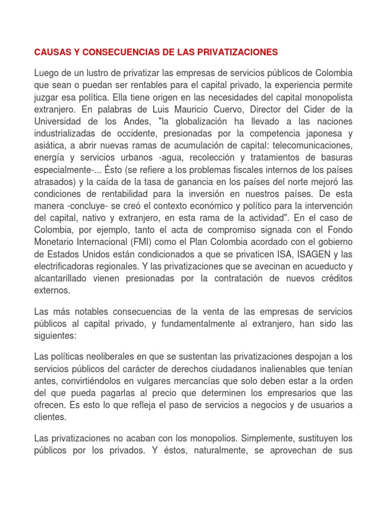 16 Ventajas Y Desventajas De La Privatización – CXXMU