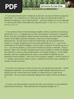 La Propuesta Teológica de La Teología de La Liberación