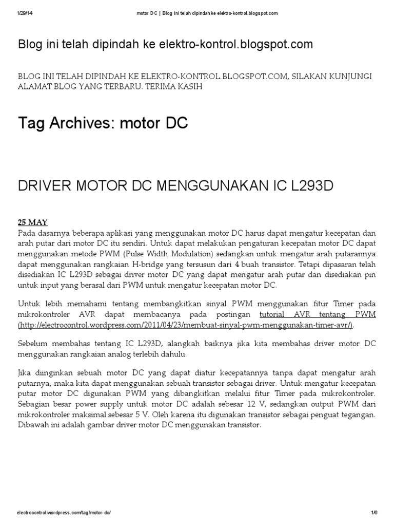 Motor DC Blog Ini Telah Dipindah Ke Elektro Kontrolblogspot