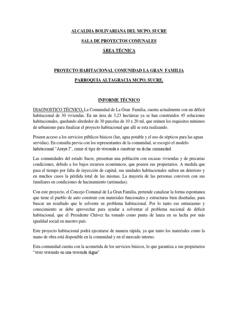 Propuesta de Proyecto Habitacional Sucre | PDF | Techo | Ingeniería de ...