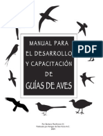 Manual Para El Desarrollo y Capacitacion de Guias de Aves