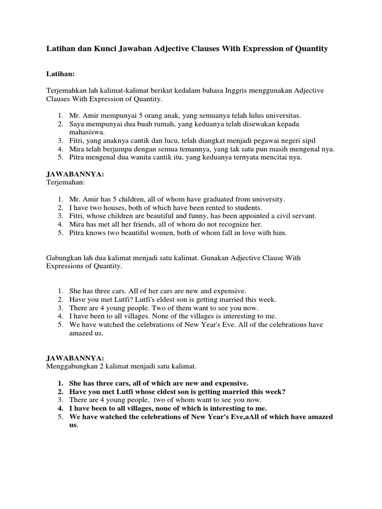 Makalah Adjective Clause