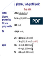 Tinte pentru  glicemie, TA & profil lipidic  