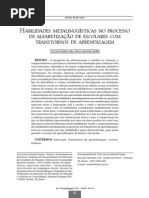 Habilidades Metalinguísticas No Processo de Alfabetização de Escolares Com Transtorno de Aprendizagem