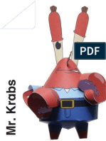 Mr. Krabs Paper Sculpture