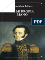 De Mi Propia Mano Por Antonio José de Sucre CL090