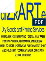 Dry Goods Printing Services - Silk Screen, Heat Press, Embroidery