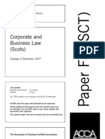 Corporate and Business Law (Scots) : Tuesday 4 December 2007