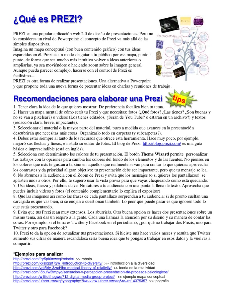 Guía para crear presentaciones en Prezi | PDF | Mac OS | Point and Click