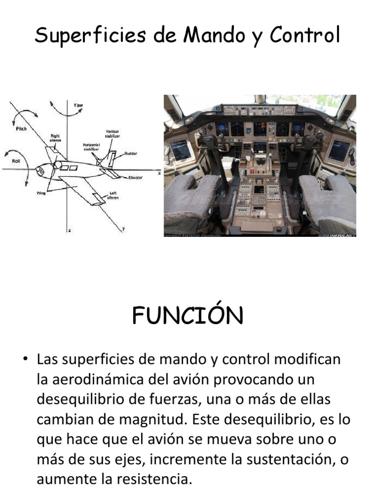 Superficies de Control en Aeronaves | PDF | Avión | Superficies de ...