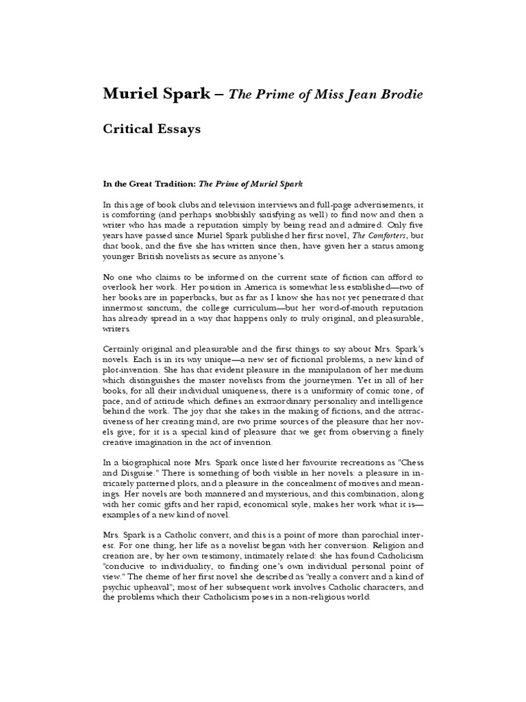 Miss jean brodie sparknotes picture