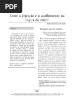 De NARDI. Fabiele Stockmans. Entre a Rejeição e o Acolhimento Na Língua Do Outro.