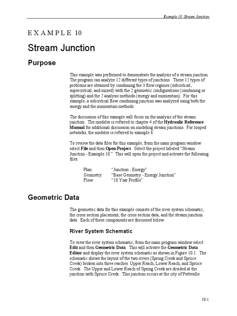 Stream Junction: Purpose | PDF | Stream | River