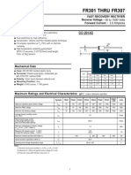 FR301 THRU FR307: Fast Recovery Rectifier Reverse Voltage - Forward Current