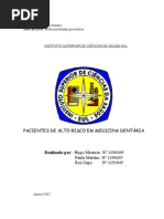 Doentes de risco no consultório dentário