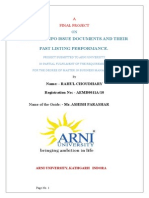 A Study On Ipo Issue Documents and Their Past Listing Performance