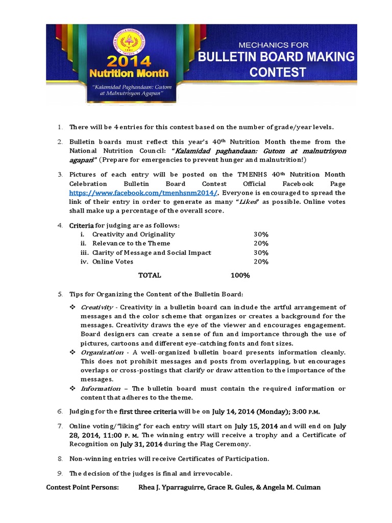 Mechanics for essay writing contest nutrition month image