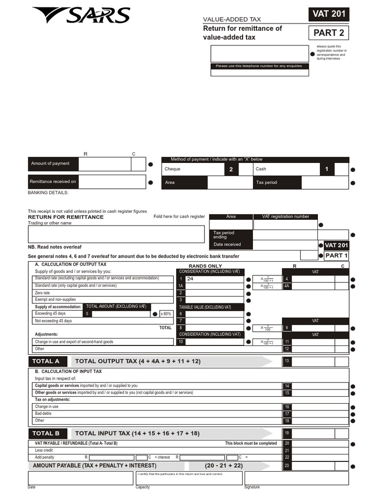 Template Vat 201 Value Added Tax Taxation