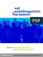 Style and Sociolinguistics