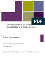 Promovarea Si Activitatea de Marketing a Unei Firme