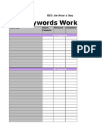 Keywords Worksheet: SEO: An Hour A Day