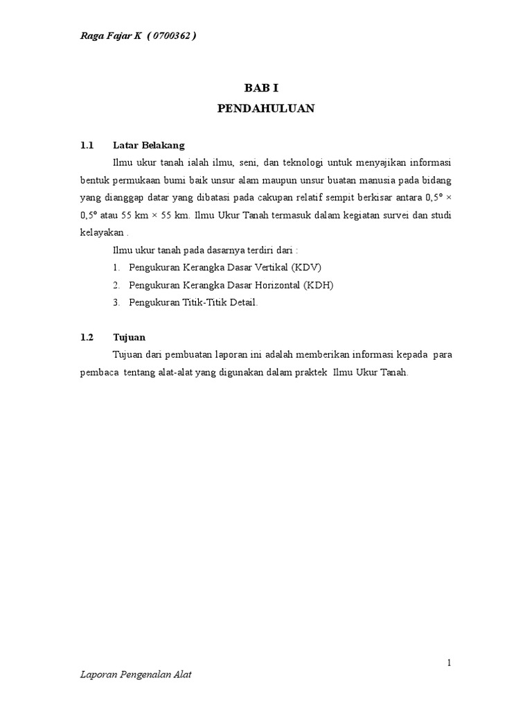 Laporan Pengenalan Alat | PDF