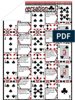 3823 Playing Cards Conversation Game 4 Pages With Questions Directions 5 Pages Editable