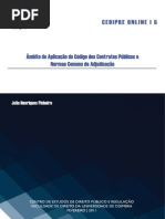 Âmbito de Aplicação do Código dos Contratos Públicos e Normas Comuns de Adjudicação