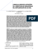 Evaluarea Riscului Specific Activităţii de Demolare A Obiectivelor Industriale Cu Ajutorul Explozivilor de Uz Civil