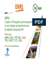 WP2 Impact of RA Quality and Characteristics