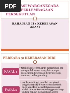 Hak Asasi Warganegara Dalam Perlembagaan Persekutuan Pdf