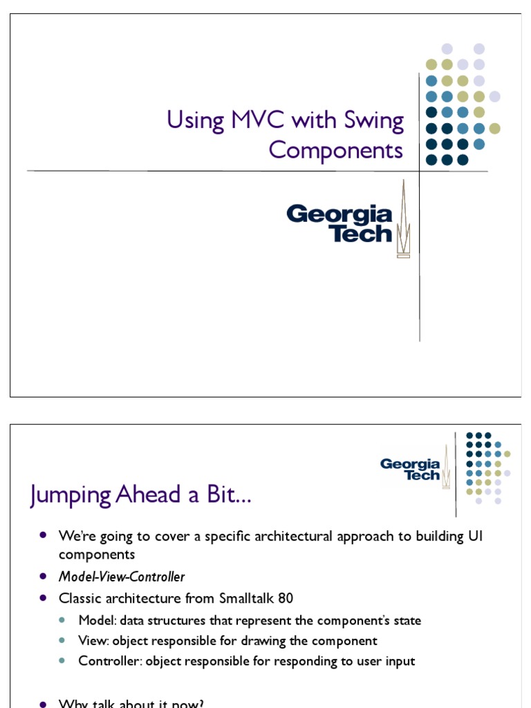 Using MVC With Swing Components | PDF