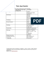 Thinkaloud Checklist