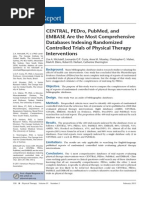 CENTRAL PEDro PubMed and EMBASE Are the Most Comprehensive Databases Indexing Randomized Controlled Trials of Physical Therapy Interventions