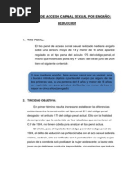 El Delito de Acceso Carnal Sexual Por Engaño