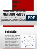 Movimiento Circular Uniformemente Variado - Mcuv