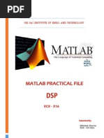 Matlab Practical File: Sri Sai Institute of Engg. and Technology