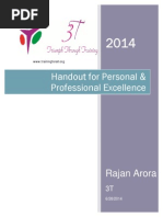 Handout For Personal & Professional Excellence