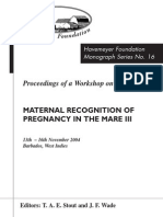 Monograph Series No. 16 - Maternal Recognition of Pregnancy in the Mare III