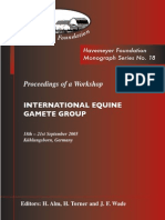 Monograph Series No. 18 - Internation Equine Gamete Group
