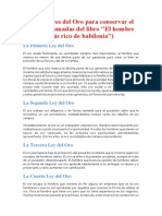 Las 5 Leyes del Oro para ahorrar dinero del libro El hombre más rico de Babilonia