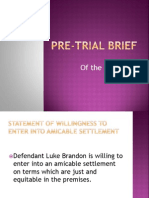 Pre-Trial Brief Presen