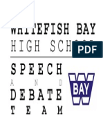 Whitefish Ba Y Speech Debate: High School