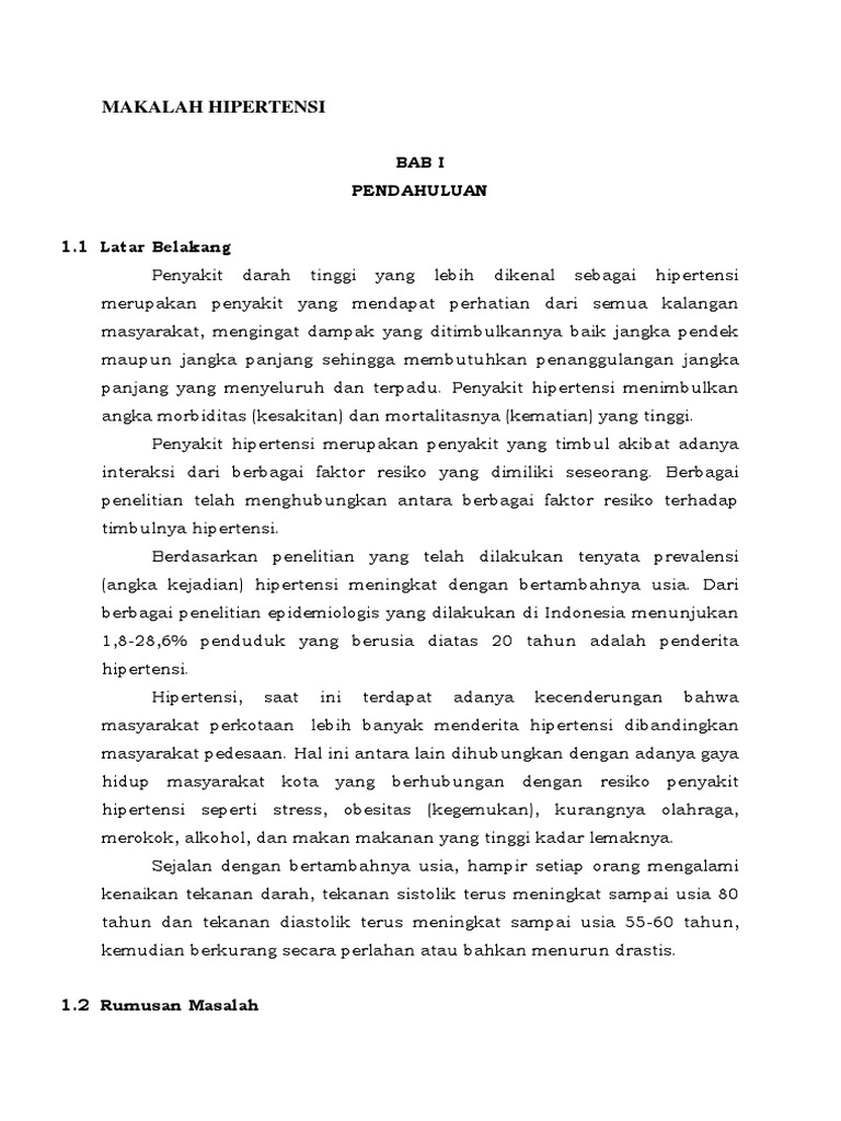 Makalah Hipertensi Pdf Contoh Makalah