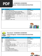 Conteúdo Para a Prova Geral - 1o Bimestre