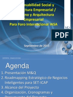 Foro Internacional IASA - M&Q - Responsabilidad Social y Arquitectura Empresarial - Gobierno y Arquitectura Empresarial