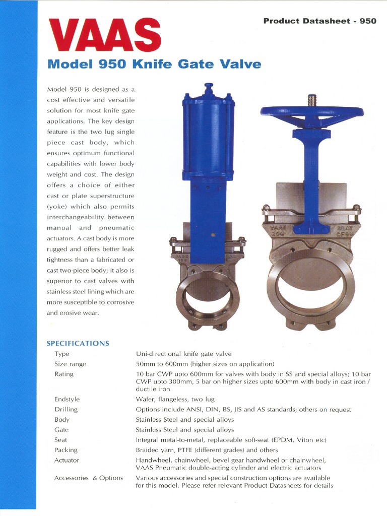 Vaas Knife Gate Valve Valve Steel
