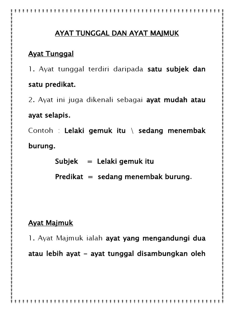 39++ Contoh ayat majmuk kepada dua ayat tunggal ideas in 2021 