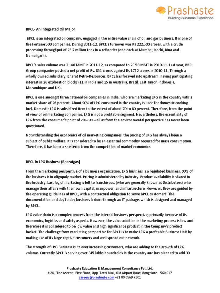 Bharat petroleum case study pdf image