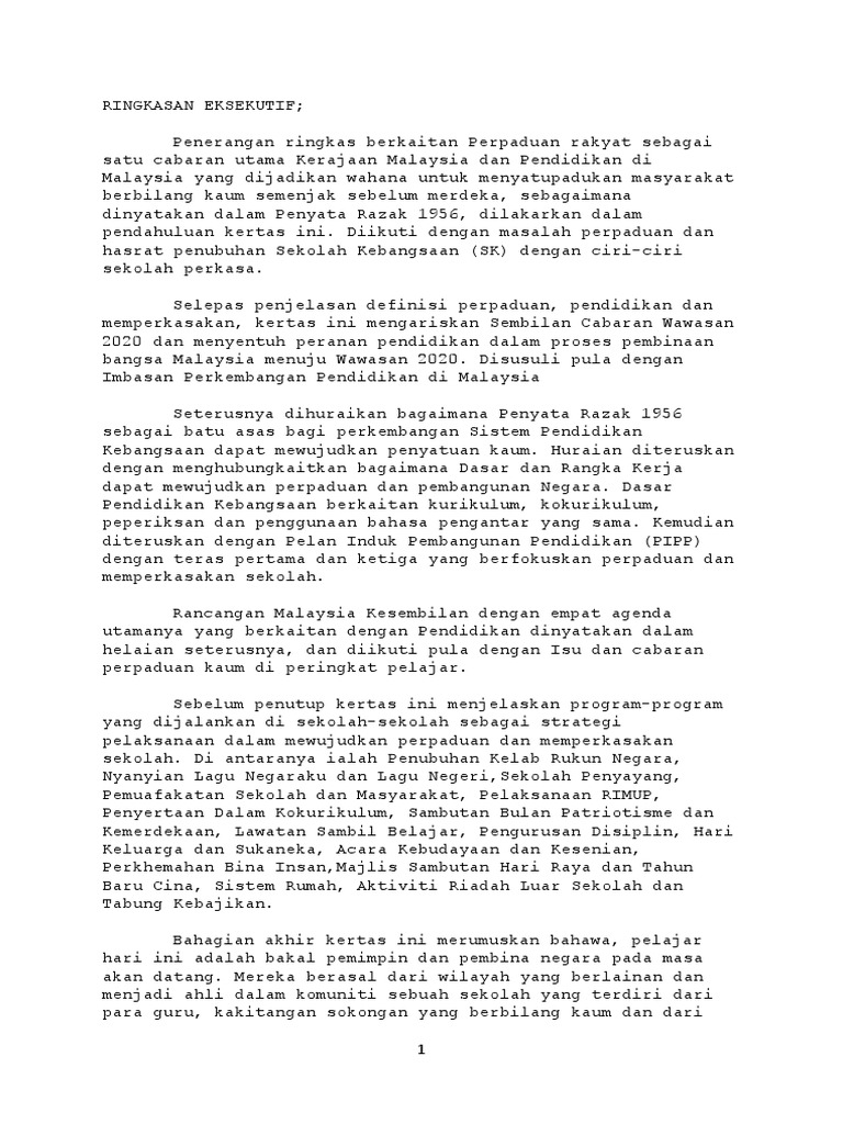 Wawasan 2020 1 Perbincangan Pdf